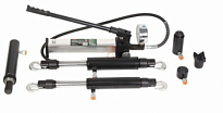 Набор гидравлического оборудования RF-0200-2:насос с манометром10т;цилиндры:4,5,10т прямого и 5,10т 